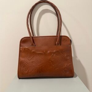 Patricia Nash Paris Large Embossed Leather Shoulder Bag